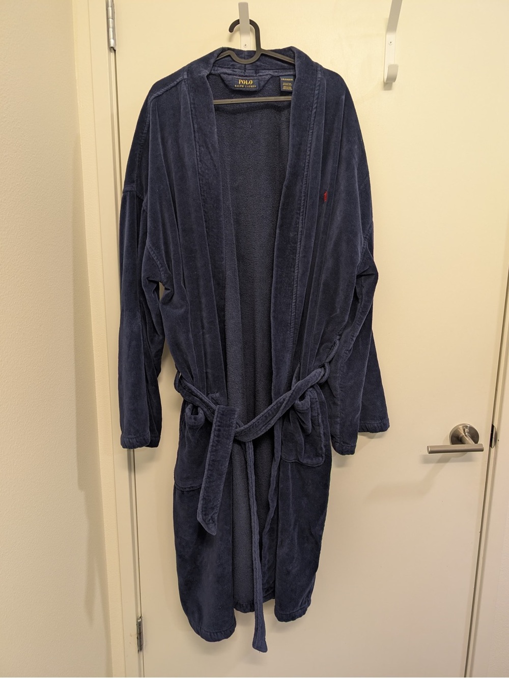 Polo by Ralph Lauren Navy Blue Terry Cloth Robe